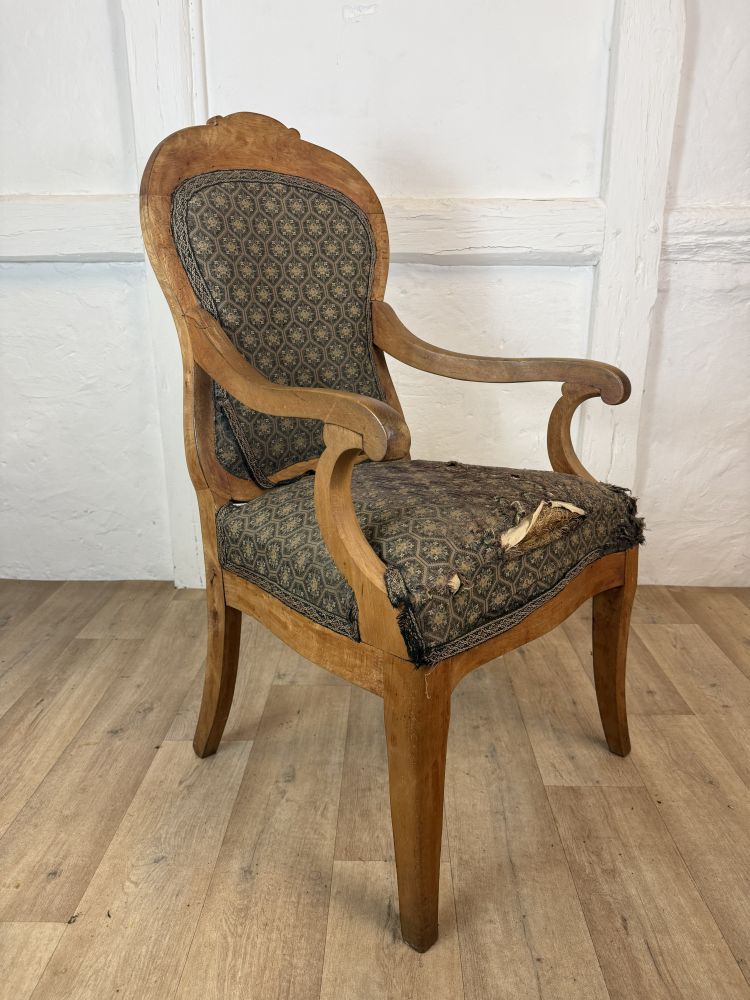 Antiker Armlehnstuhl um 1860 Buchenholz