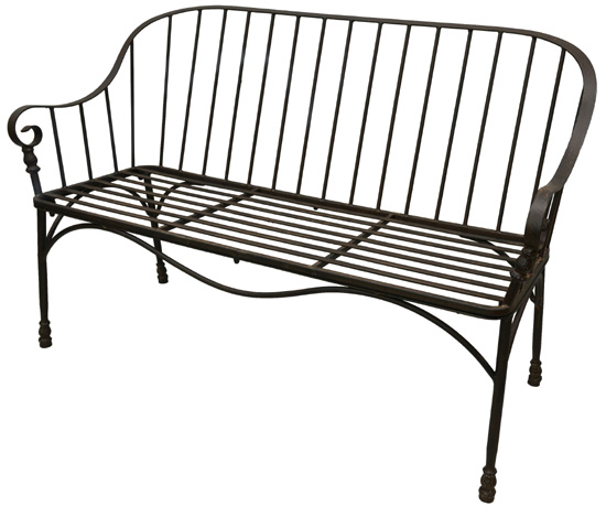 Gartenbank "METTE" aus Metall / schlichtes Design / sehr bequem